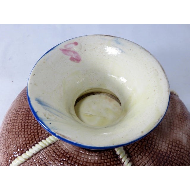 Antique American Victorian Majolica Serving Bowl Circa 1880s For Sale - Image 9 of 13