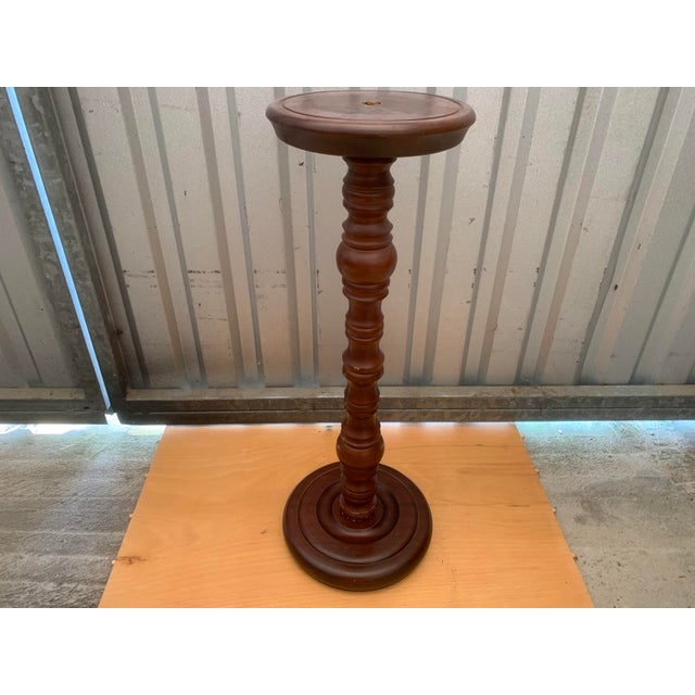 Pedestal Beech Table, 1970s For Sale - Image 6 of 13