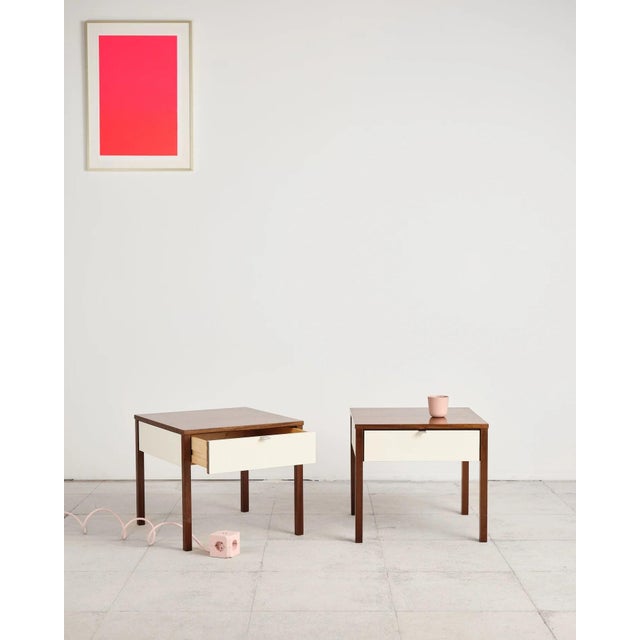 Mahogany Bedside Tables with Drawers by Florence Knoll for Knoll International, Germany, 1960s, Set of 2 For Sale - Image 6 of 18