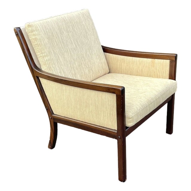 1960s Ole Wanscher for Poul Jeppesens Mahogany Armchair Made in Denmark For Sale