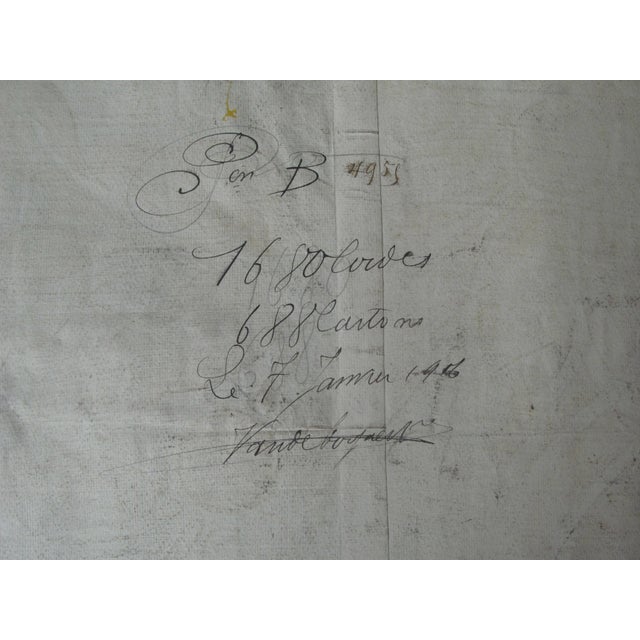 Antique Textile Design Gouache on Paper For Sale - Image 12 of 12