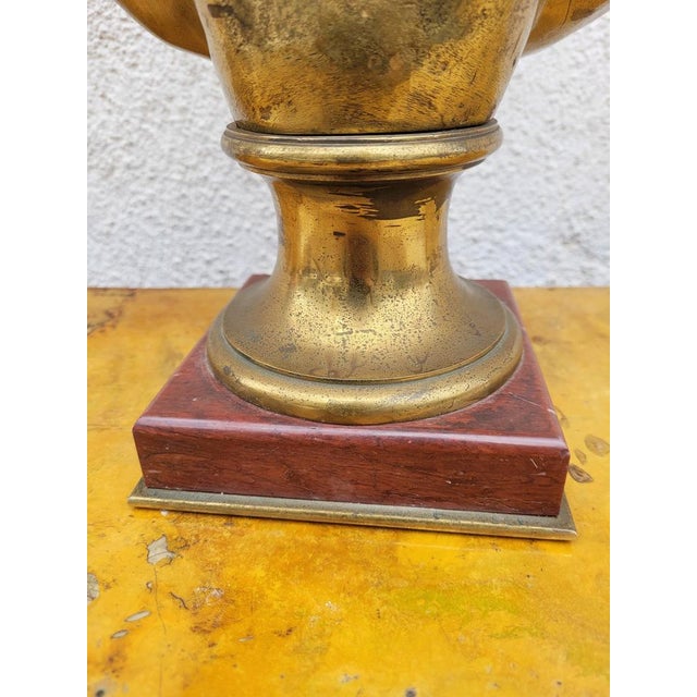 A Carrier, Bust of a Woman, 19th Century, Bronze on Marble For Sale - Image 15 of 18