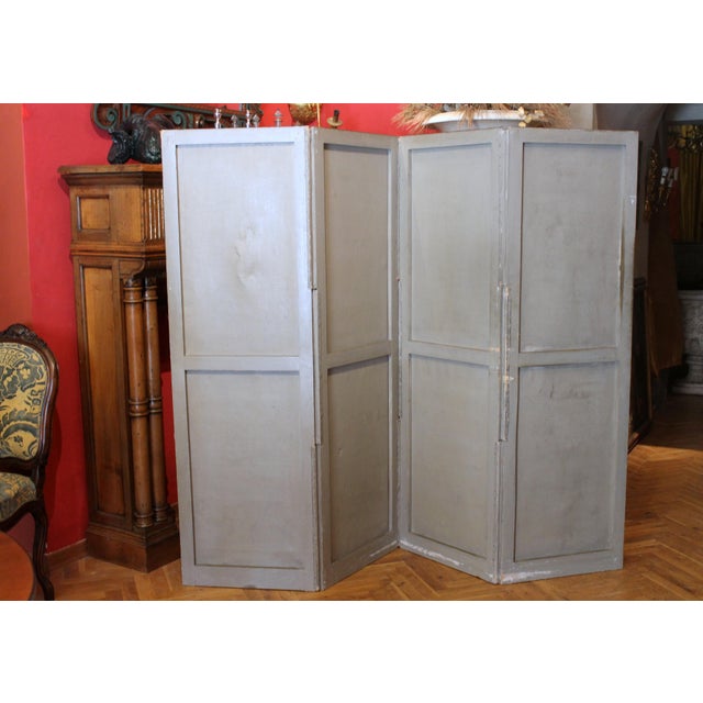 Early 20th Century French Tempera on Canvas Folding Screen with Seascape View For Sale - Image 18 of 18