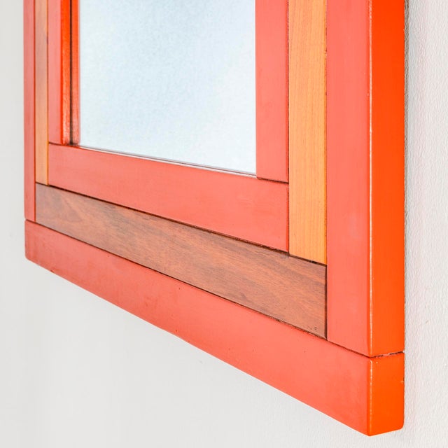 Mid-Century Modern Wooden-Framed Mirror by Ettore Sottsass for Poltronova, 1960s For Sale - Image 3 of 7