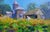 Textile Oil Painting Village Church on a Clear Day Boris Serdyuk For Sale - Image 7 of 8