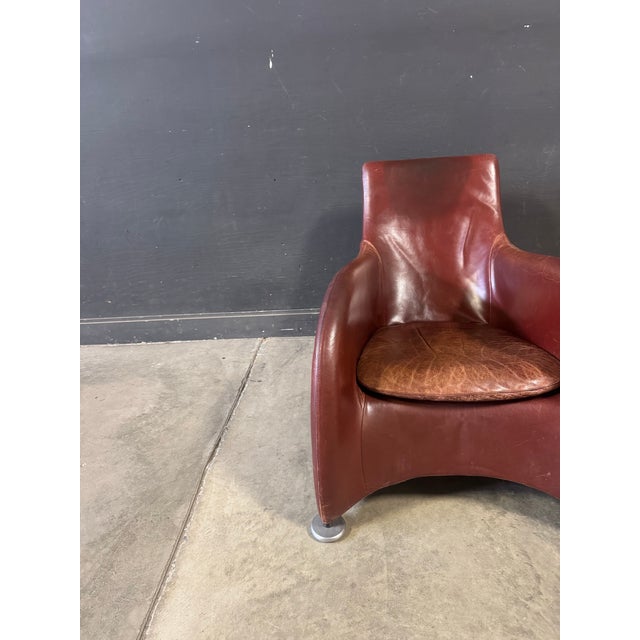 1980s Leather Lounge Chair “Loge” by Gerard Van Den Berg for Montis For Sale - Image 12 of 12