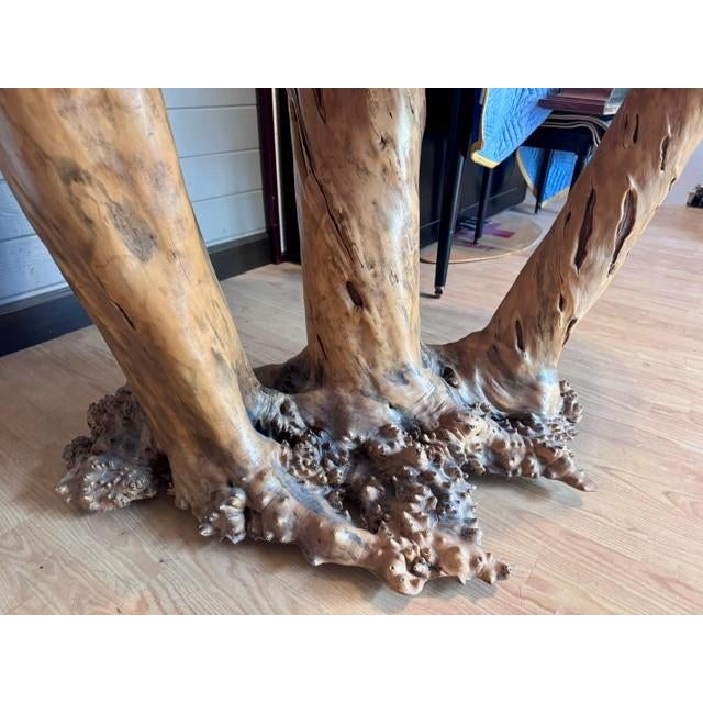 Handcrafted Burlwood Table - One of a Kind Statement Piece For Sale - Image 4 of 11