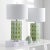 Textile 27 Inch H Table Lamp in Green - a Pair For Sale - Image 7 of 9