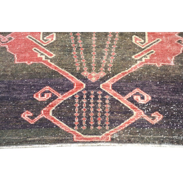 Vintage Turkish Anatolian Hand Knotted Wool Rug, 3'2''x13'1'' For Sale - Image 4 of 5