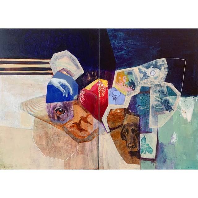 Anna Masiul-Gozdecka, Untitled, 2023, Acrylic on Canvas Diptych, Set of 2 For Sale