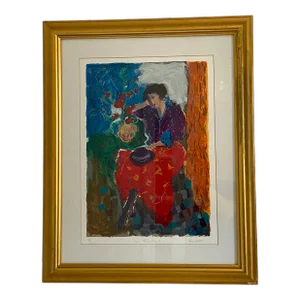 La Fenetre II Serigraph, Number 71/350, Signed by Roy Fairchild Woodard Circa 1980s