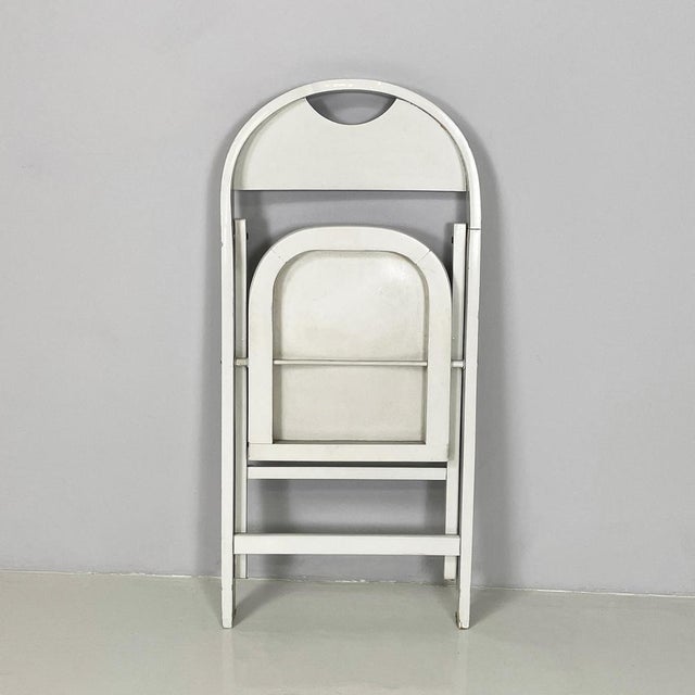 Mid-Century Modern Italian Grey Wood Folding Chair Tric attributed to Castiglioni for Hille, 1960s For Sale - Image 6 of 18