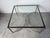 1970s Vintage Italian Hollywood Regency Maison Jansen-Style Steel & Brass Coffee Table With Glass Top For Sale - Image 5 of 13