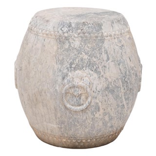 Chinese Studded Marble Drum Table For Sale