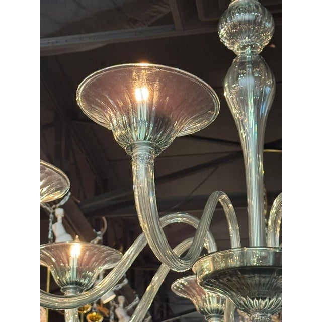 Early 21st Century Murano Fontana Green 8-Light Chandelier For Sale - Image 5 of 5