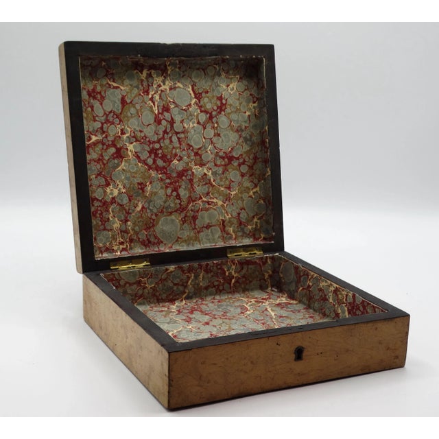 Wood Antique French Boulle & Marquetry Box For Sale - Image 7 of 8