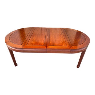 Vintage Ming Solid Wood Dining Table With Two Leaves For Sale