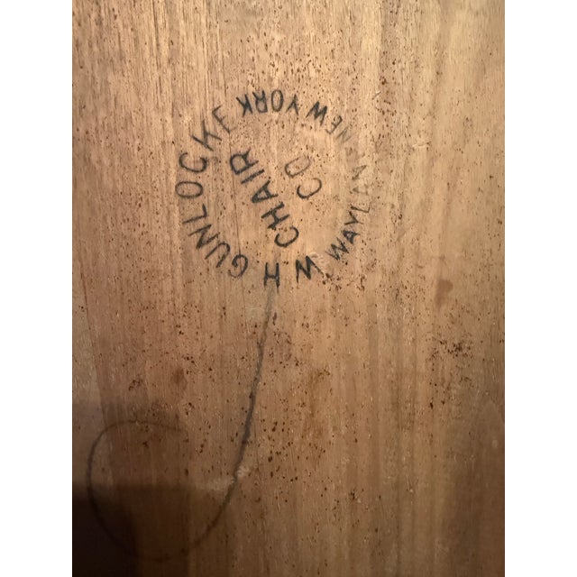Early 1900s Antique W. H. Gunlocke Co. Solid Oak Stationary Banker's Chair For Sale - Image 14 of 14