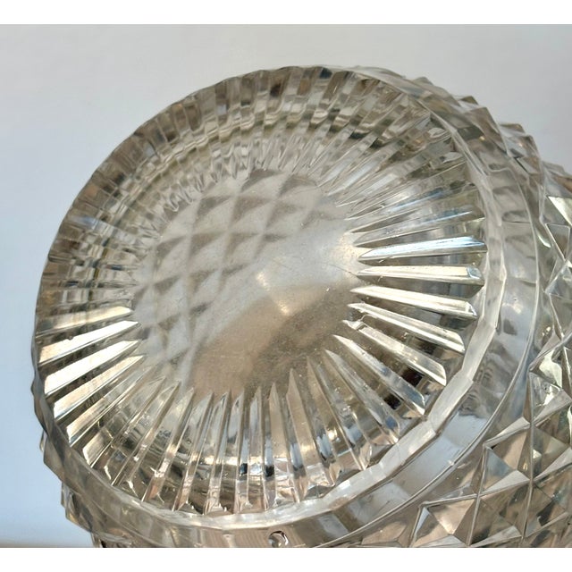 Pointed Diamond Vase, Glasses and Powder Box from Montcenis, Early 19th Century, Set of 5 For Sale - Image 8 of 18