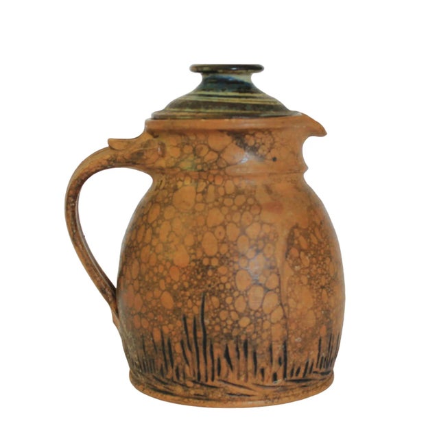 Lidded Studio Pottery Pitcher For Sale - Image 4 of 13