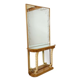Mid-Century Italian Mirrored Console by Osvaldo Borsani, 1950s For Sale