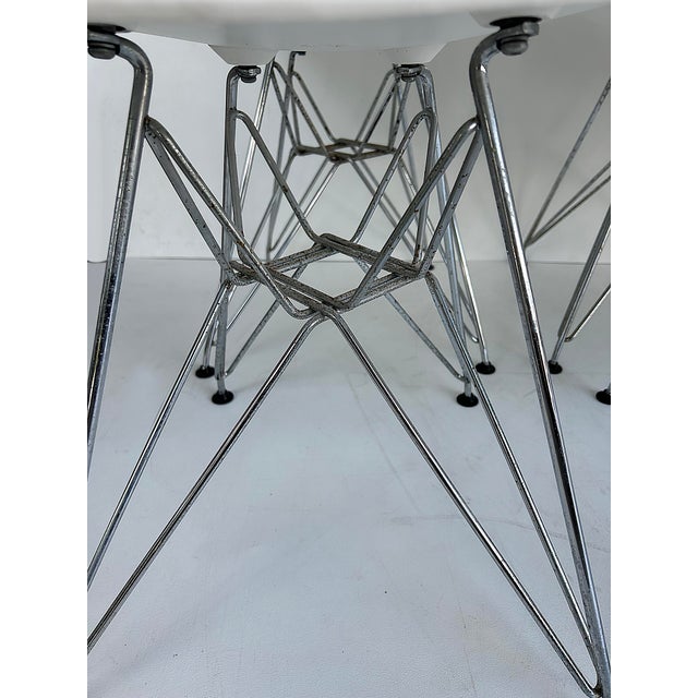 Charles and Ray Eames Plastic Chairs, Eiffel Bases for Vitra, Set of 8 For Sale - Image 16 of 18