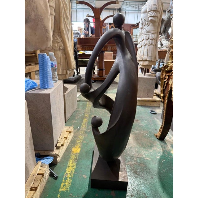 Contemporary Unity in Motion Abstract Sculpture, Bronze For Sale - Image 3 of 6
