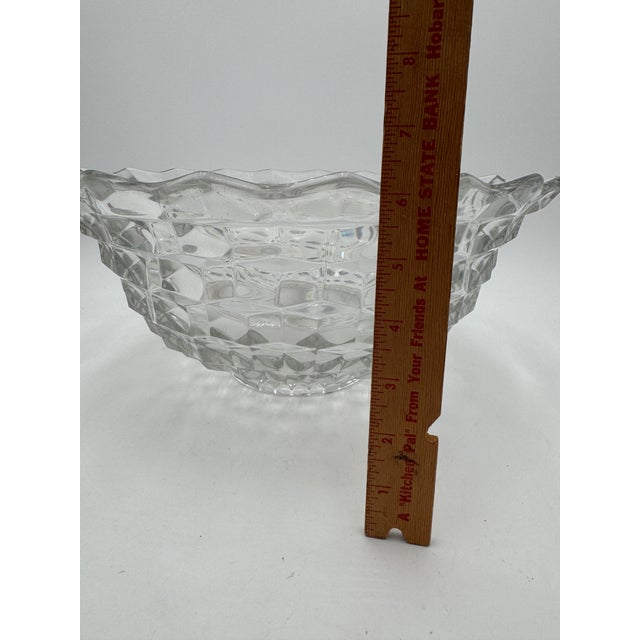 Fostoria Glass Company Vintage Fostoria American Clear 2056 14" Punch Bowl For Sale - Image 4 of 6