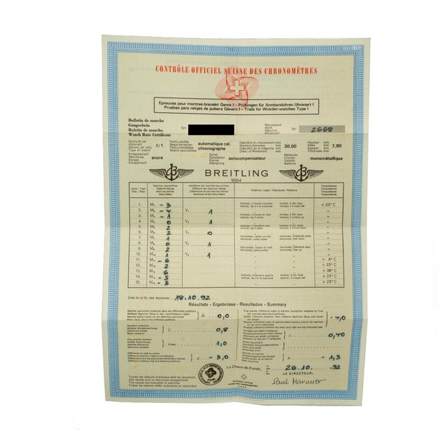 Breitling Chronomat 40mm K13048 18k Yellow Gold Brown White Chronograph Watch For Sale - Image 11 of 11