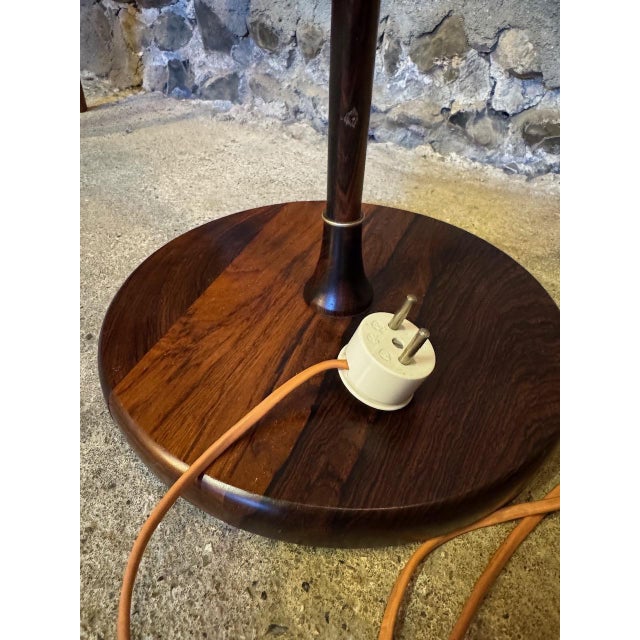 Brown Vintage Danish Scandinavian Floor Standard Lamp, 1960s For Sale - Image 8 of 16