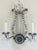 Pair of Classically cool sconces, black with crystal, from an important Chicago building on East Lake Shore Drive. Circa...