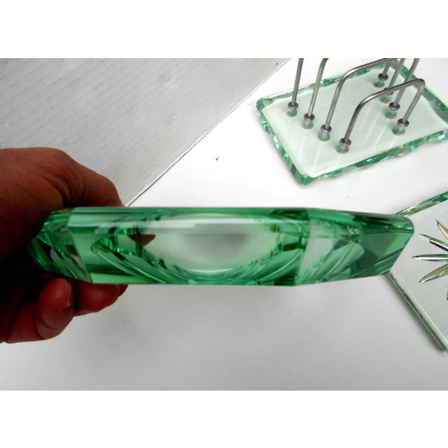 Crystal Desk Set from Fontana Arte, 1930s, Set of 3 For Sale - Image 6 of 7