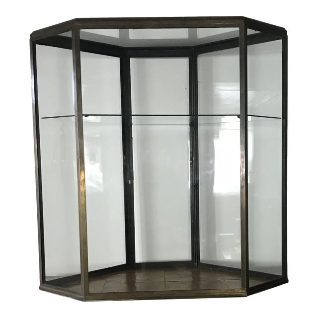 1930s Art Deco Glass, Bronze Jewelry Showcase or Vitrine, Paris France For Sale