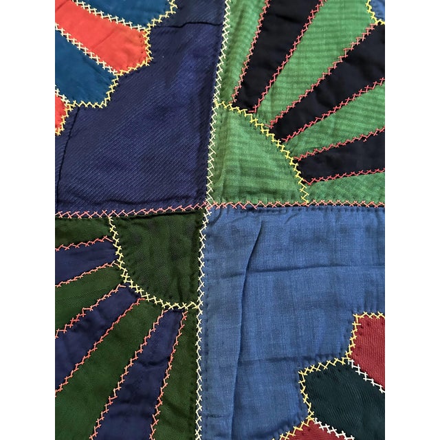 Antique Americana Quilt with Fan Motifs For Sale - Image 12 of 13