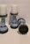 Vintage Thai Blue & White Porcelain Candlestick Holders - Set of 3 For Sale - Image 4 of 5