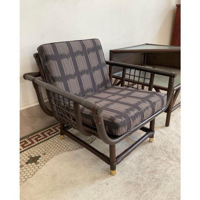 Mid-Century Modern Vintage Rattan Lanai Chair Attributed to John Eisner for Ficks Reed, Circa 1970 For Sale - Image 3 of 10