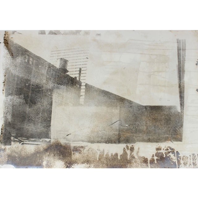 Barbara Lewis Industrial Abstract Cityscape, Photo Emulsion Print, 1977 1977 For Sale