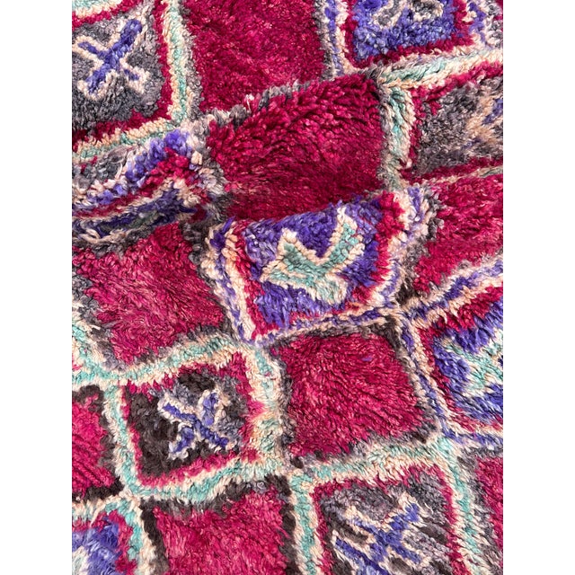 Textile Antique Talsint Moroccan Rug 200 × 370 Cm – Rare Vintage Berber Carpet – Handwoven Atlas Wool For Sale - Image 7 of 11