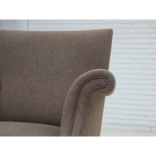 1960s Danish Armchair in Green Velour and Ash, 1960s For Sale - Image 5 of 18