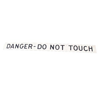 Vintage Enameled Porcelain DO NOT TOUCH Sign For Sale