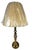 Pair of Vintage Solid Brass Candlestick Table Lamps With Knife-Pleated Shades For Sale - Image 4 of 13