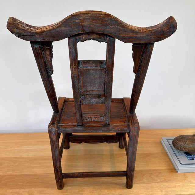 Antique Chinese Child’s Chair With Painted Details For Sale - Image 9 of 12