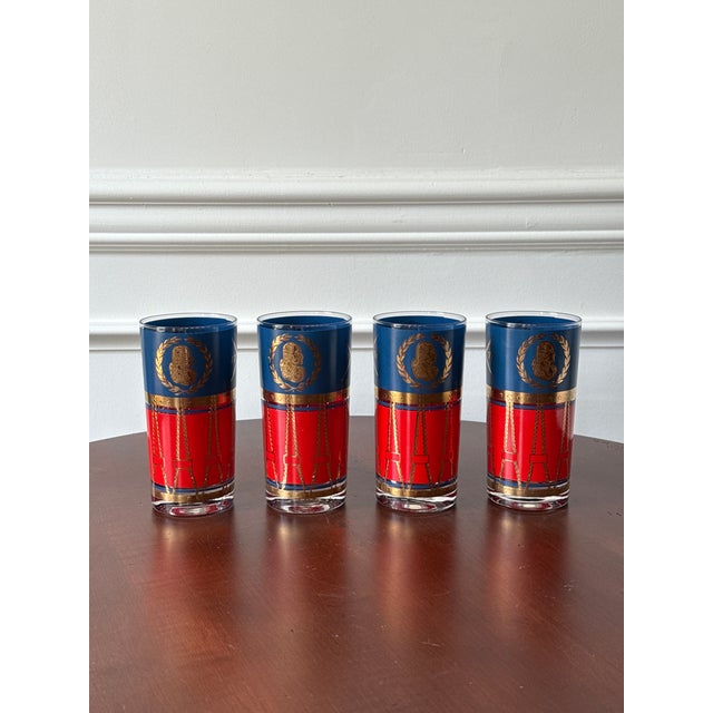 Mid 20th Century Vintage Bicentennial Highball Glasses — Set of 4 For Sale - Image 5 of 11