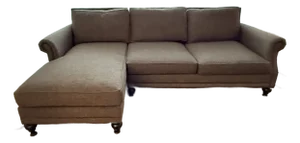 Bernhardt Roll Arm Sofa With Chaise