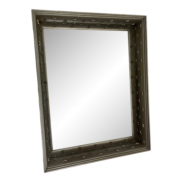 21st Century Bunny Williams Recessed Shadow Box Star Silver Mirror For Sale