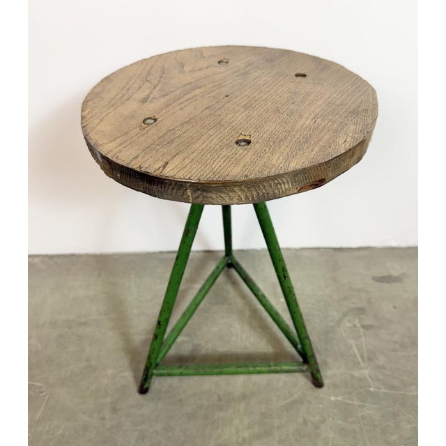 Industrial Green Workshop Stool, 1960s For Sale - Image 17 of 18