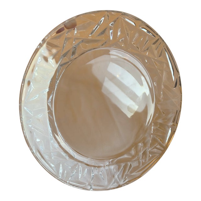 1970s Tiffany & Co. Crystal Rock Cut Plate For Sale