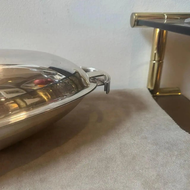 1990s Modernist Silver Plated Fish Bowl Design by Lino Sabattini For Sale - Image 10 of 10