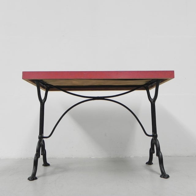 Bistro Table with Cast Iron Base, 1930s For Sale - Image 12 of 18