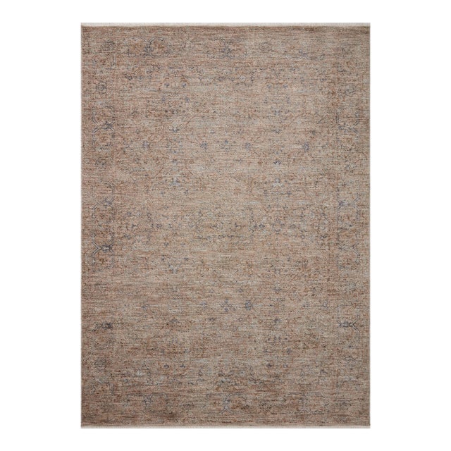 Angela Rose x Loloi Blake Rug Taupe / Blue 6'-7" x 9'-10" Area Rug For Sale